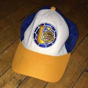 New Era Blue White Gold Baseball Cap with Embroidered Crest
